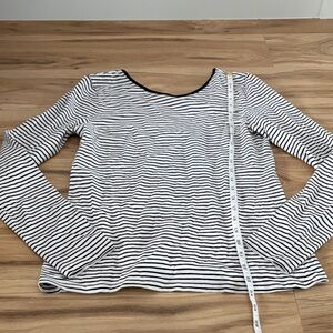 COS Women's Monochrome Striped Long Sleeve Top Size M